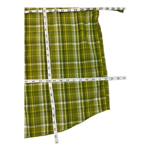 G.H Bass & Co. Men’s 2XL Polyester Cotton Short Sleeve Button Shirt Green Plaid - Picture 9 of 10